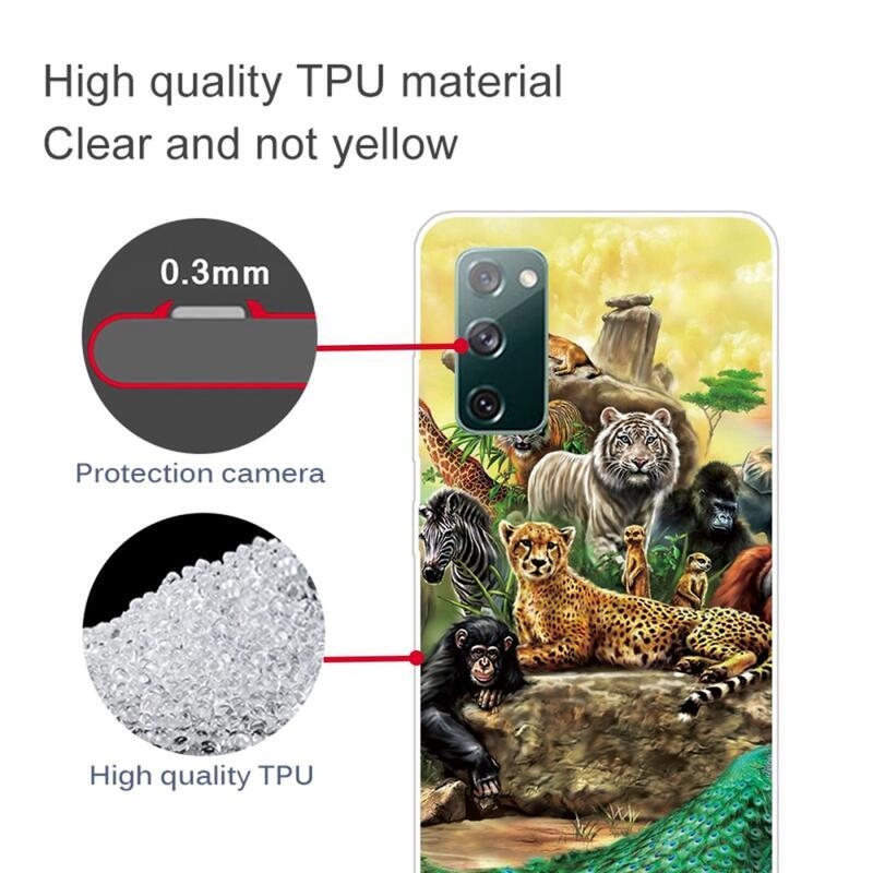 Gél tok nyomtatás Samsung Galaxy S20 FE/S20 FE 5G - Animal World