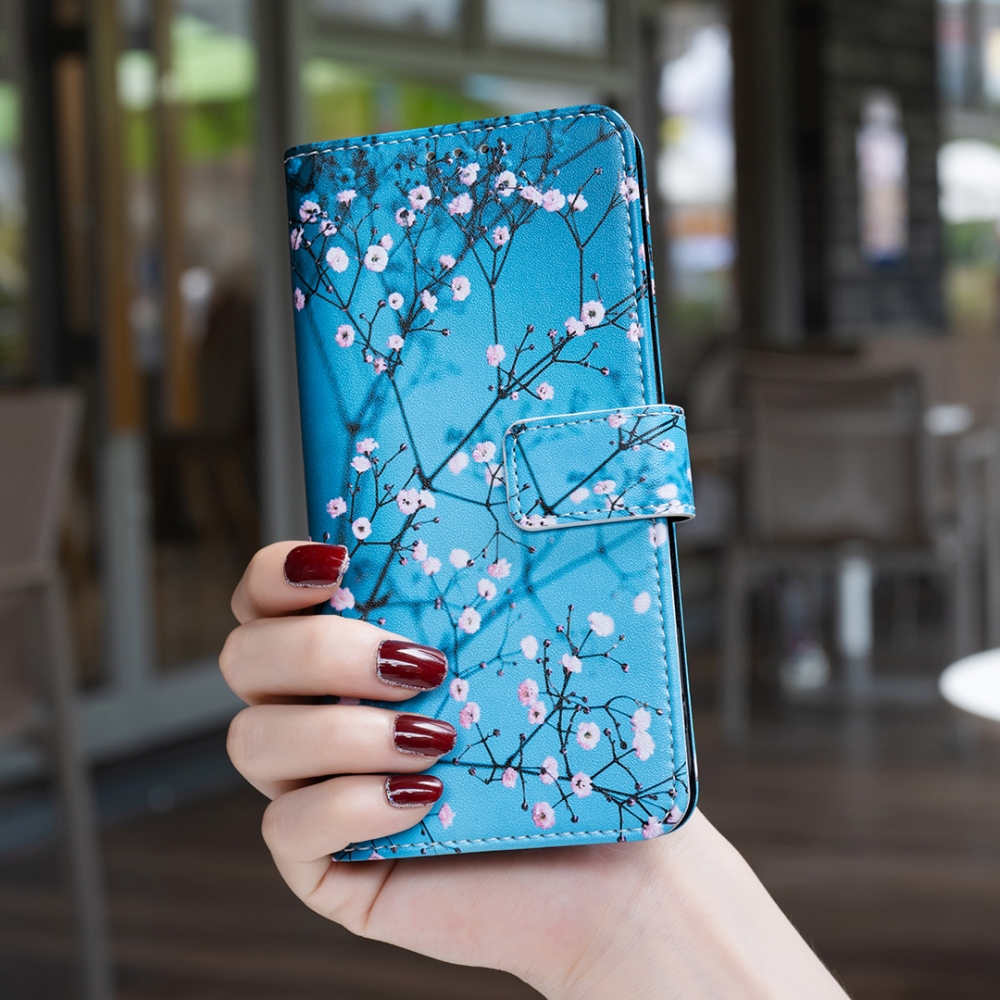 Nyomtatott könyvborítós tok a Xiaomi 17T Pro mobiltelefonhoz – virágok a fán