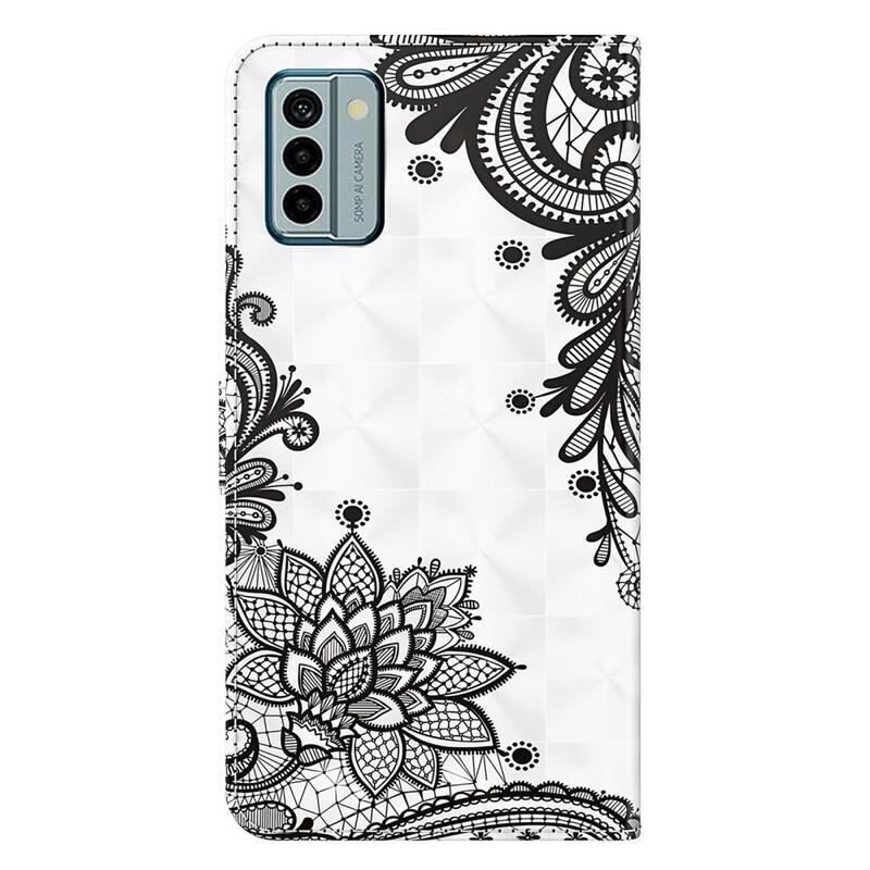 Nyomtatott könyv tok Nokia G22-hez - csipke virág