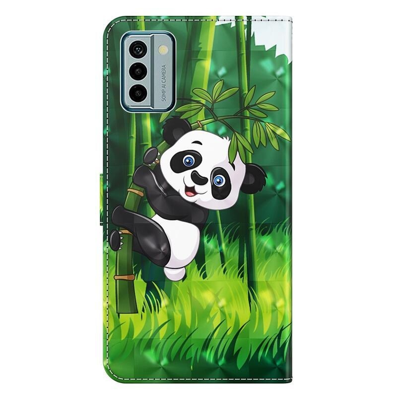 Nyomtatott könyv tok a Nokia G22-hez - panda a bambuszon