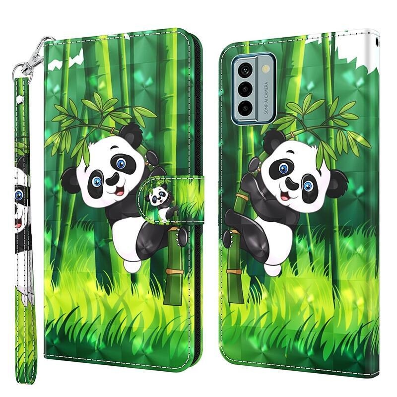 Nyomtatott könyv tok a Nokia G22-hez - panda a bambuszon