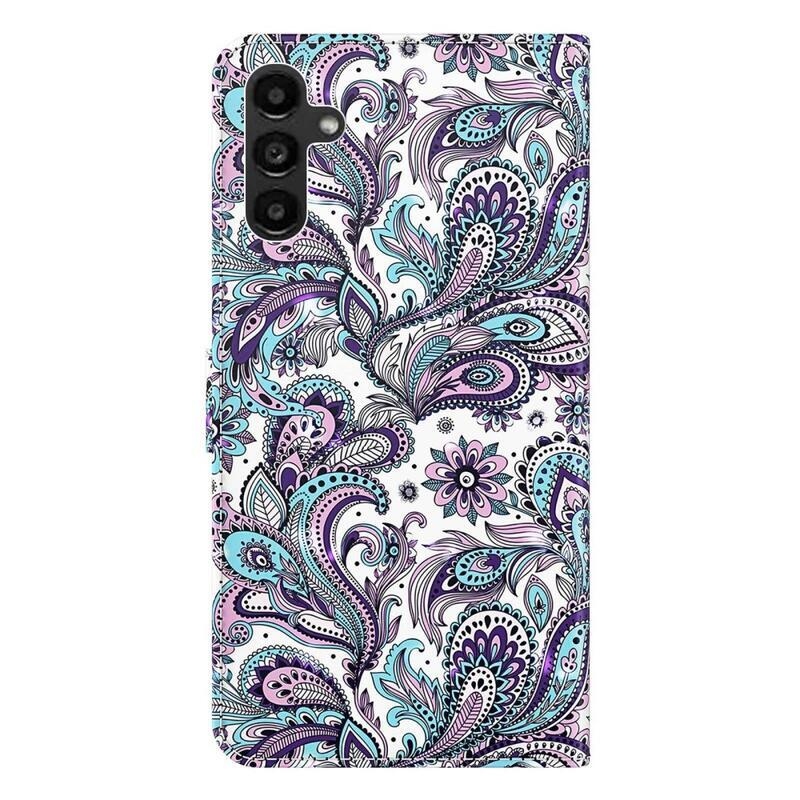 Nyomtatott könyv tok Samsung Galaxy A14 4G/5G készülékhez - kasmír minta