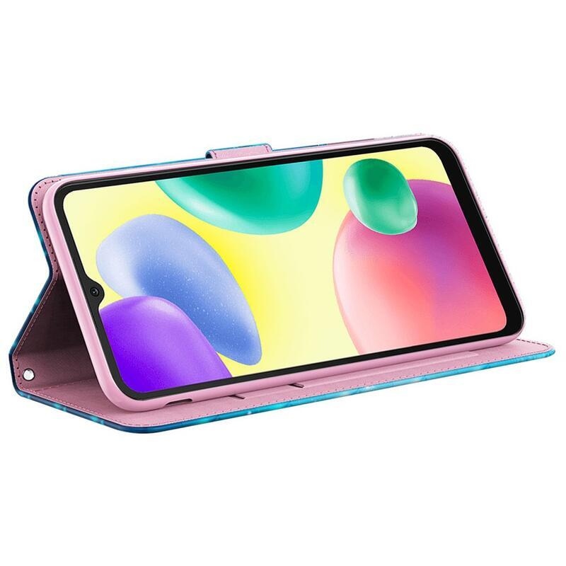 Nyomtatott könyv tok Xiaomi Redmi 10A - kék pillangókhoz