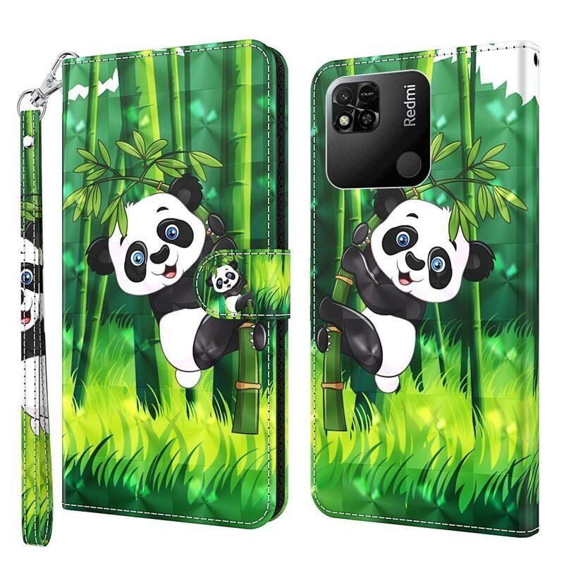 Nyomtatott könyv tok Xiaomi Redmi 10A - panda a bambuszon