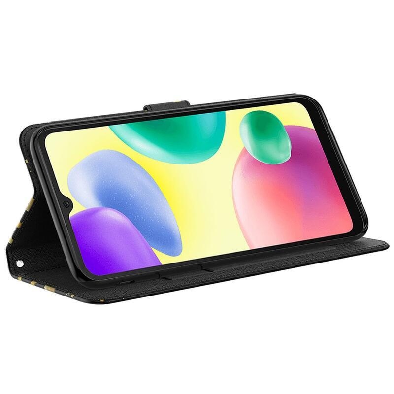 Nyomtatott könyv tok Xiaomi Redmi 10A - arany pillangókhoz