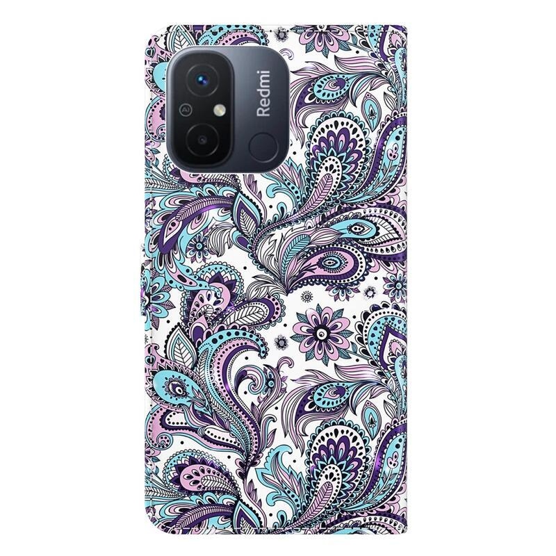 Nyomtatott könyv tok Xiaomi Redmi 12C-hez - kasmír minta