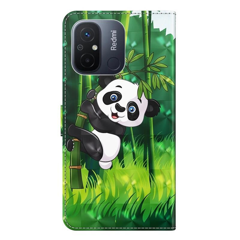 Nyomtatott könyv tok Xiaomi Redmi 12C-hez - panda a bambuszon