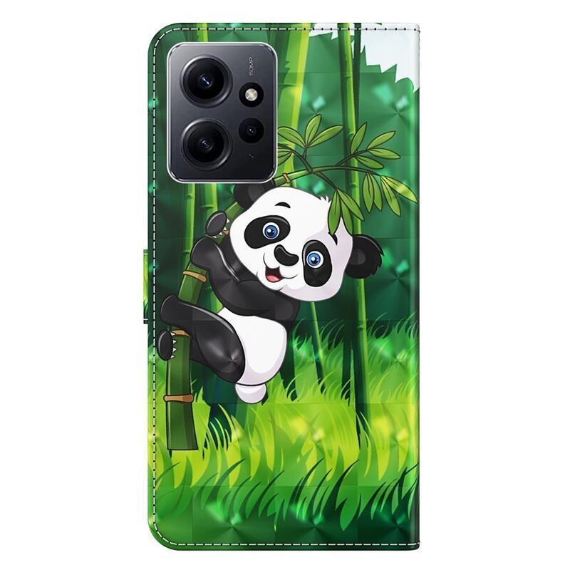 Nyomtatott könyv tok Xiaomi Redmi Note 12 4G - panda a bambuszon