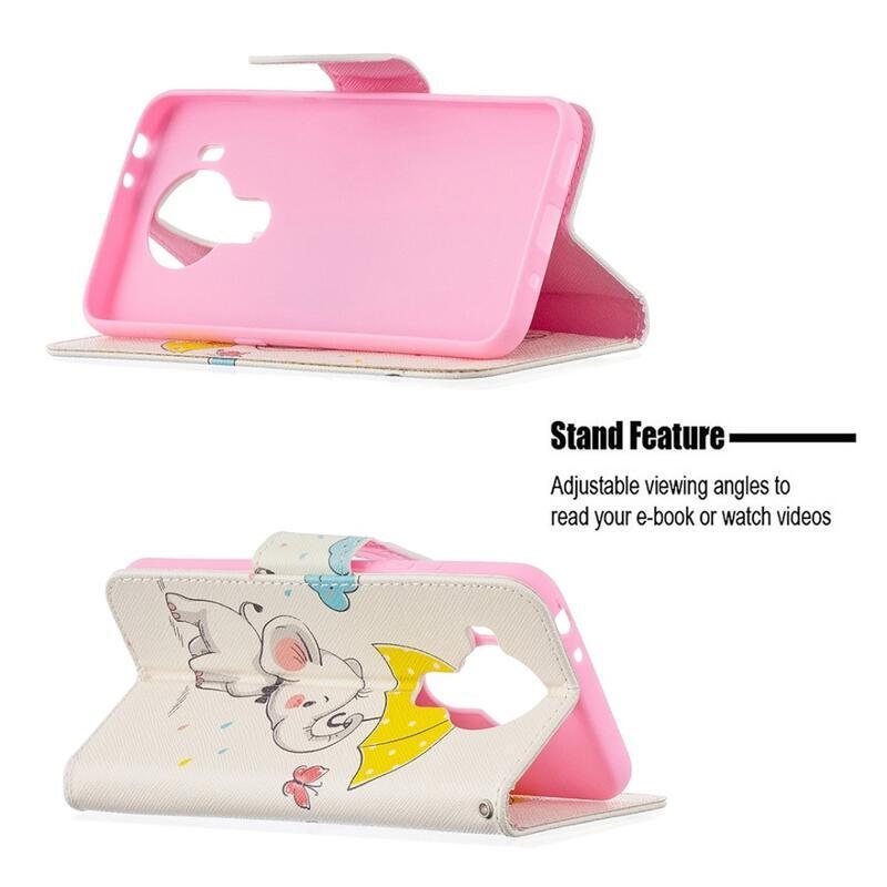 Nyomtatott pénztárca tok Nokia 5.4 mobiltelefonhoz - elefánt