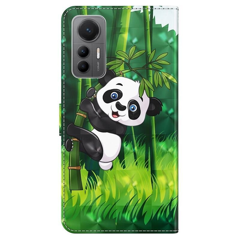 Nyomtatott pénztárca tok Xiaomi 12 Lite-hoz - panda bambuszon