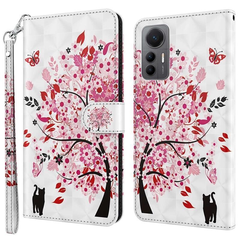 Nyomtatás pénztárca tok Xiaomi 12 Lite - virágzó fa