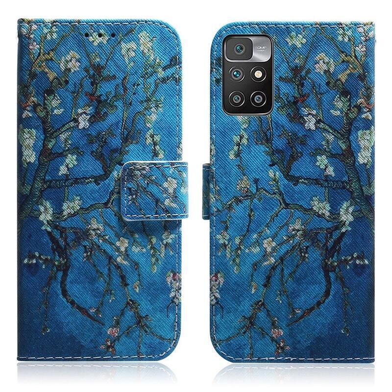Nyomtatott pénztárca tok Xiaomi Redmi 10/Redmi 10 (2022) - virágzó fa