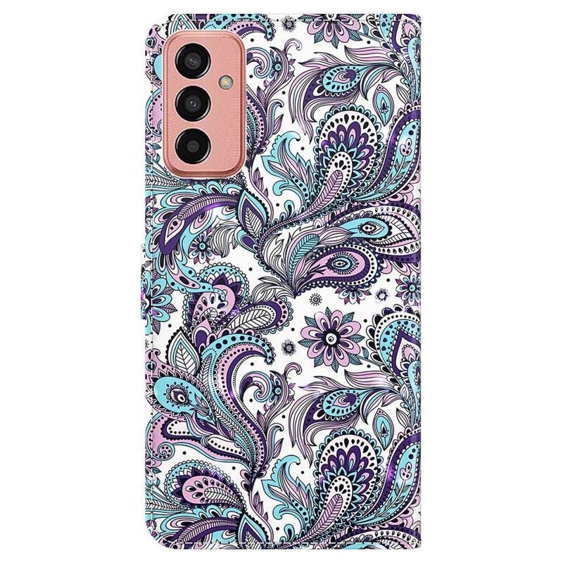 Nyomtatott pénztárca tok Samsung Galaxy M13-hoz - kasmír minta