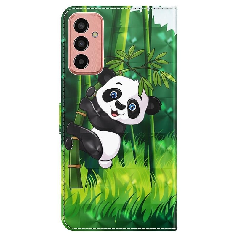 Nyomtatott pénztárca tok Samsung Galaxy M13-hoz - panda bambuszon