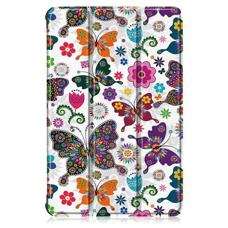 Nyomtatható pozícionálható tok Lenovo Tab P11 Pro - pillangók és virágok