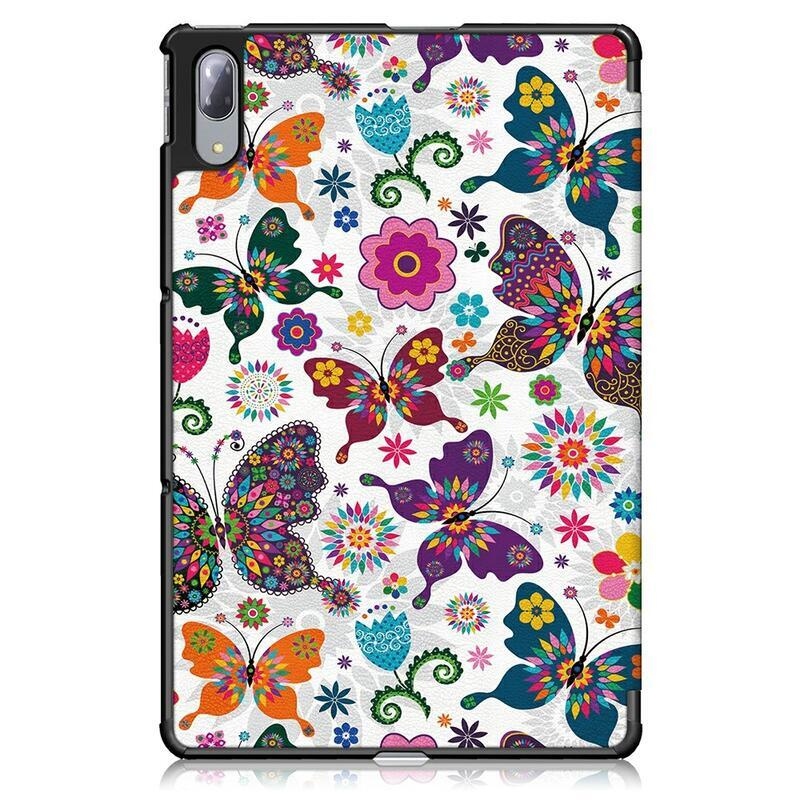 Nyomtatható pozícionálható tok Lenovo Tab P11 Pro - pillangók és virágok