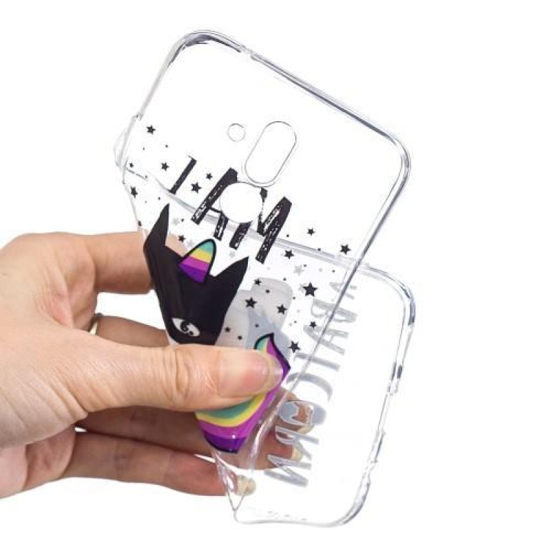 Nyomtatott szilikon tok a Huawei Mate 20 Lite mobilhoz - hűvös egyszarvú