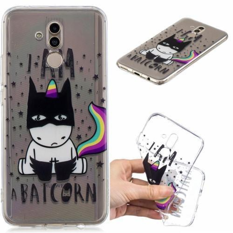 Nyomtatott szilikon tok a Huawei Mate 20 Lite mobilhoz - hűvös egyszarvú