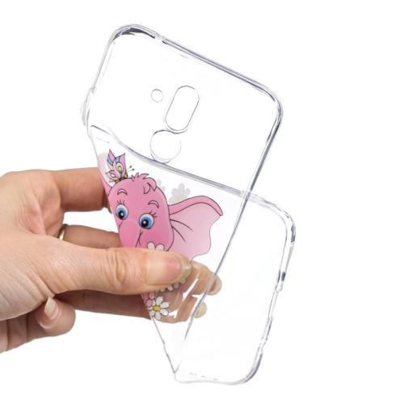 Szilikon tok nyomtatás a Huawei Mate 20 Lite mobilhoz - elefánt
