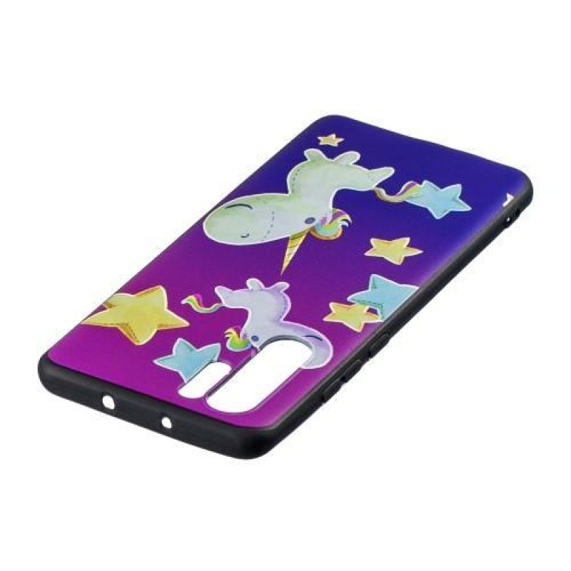 Printie zselés tok Huawei P30 Pro készülékhez - egyszarvú