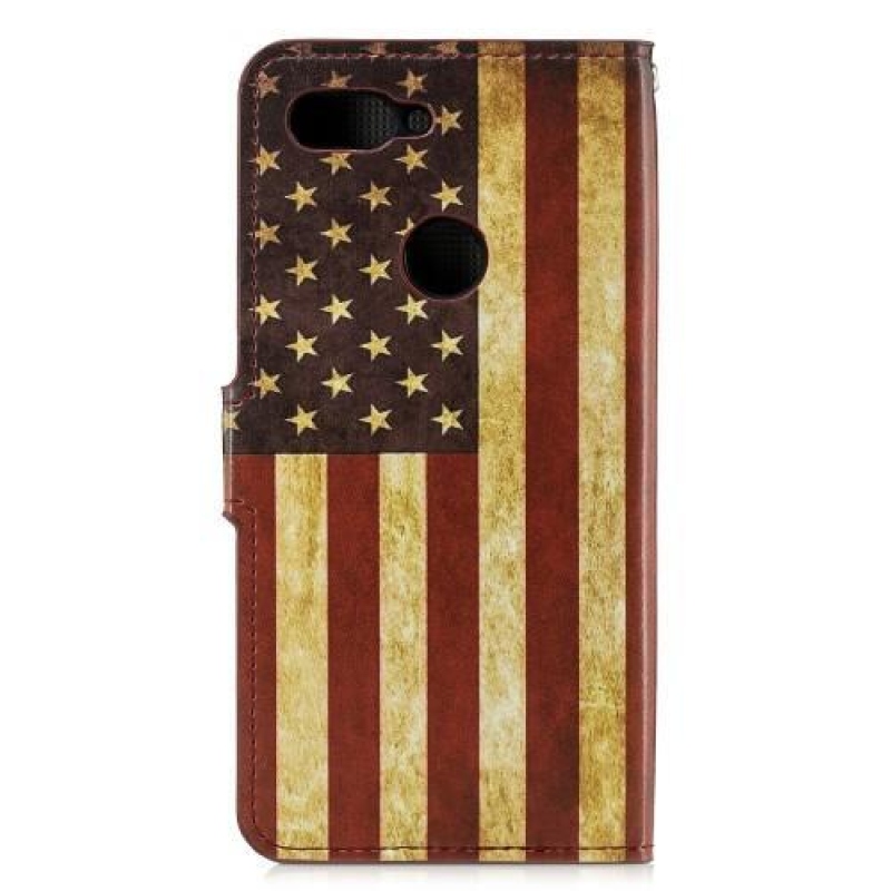 Printie PU bőr pénztárca tok Xiaomi Mi 8 Lite-hoz - Amerika