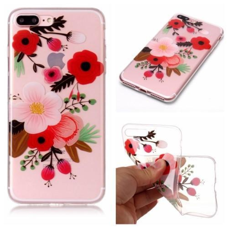 Printy zselés tok iPhone 8 Plus és 7 Plus készülékhez - virágos motívumokkal