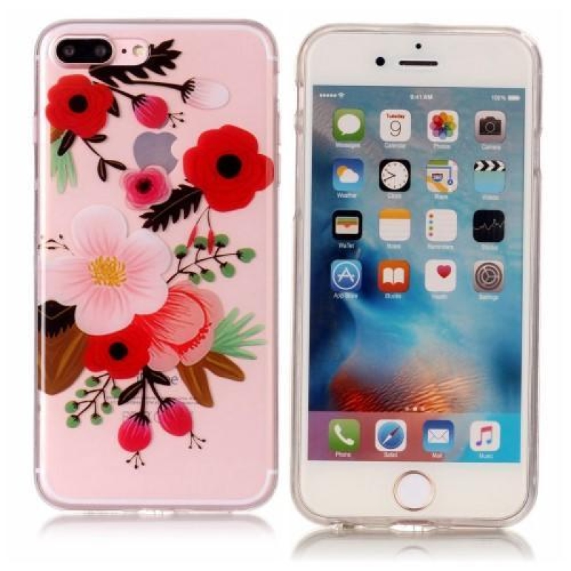 Printy zselés tok iPhone 8 Plus és 7 Plus készülékhez - virágos motívumokkal