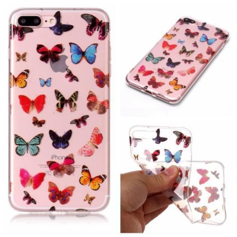 Printy zselés tok iPhone 8 Plus és 7 Plus készülékhez - pillangó