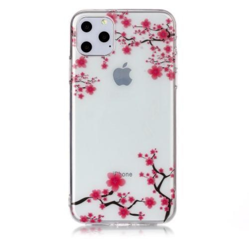Printy zselés mobiltáska Apple iPhone 11 Pro Max 6.5 (2019) - rózsaszín virágok