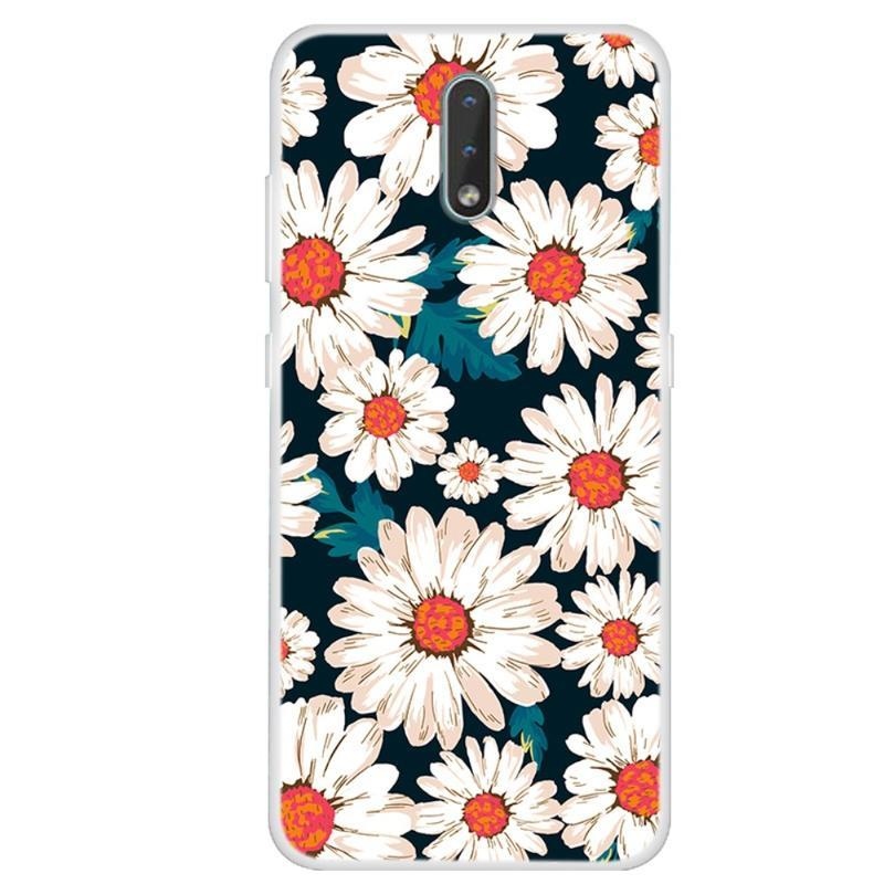 Printy zselés mobiltok Nokia 2.3 - fehér virágok