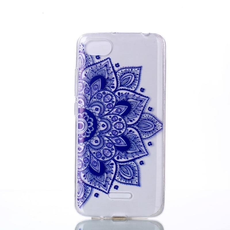 Printy zselés tok Xiaomi Redmi 6A - lila virágok