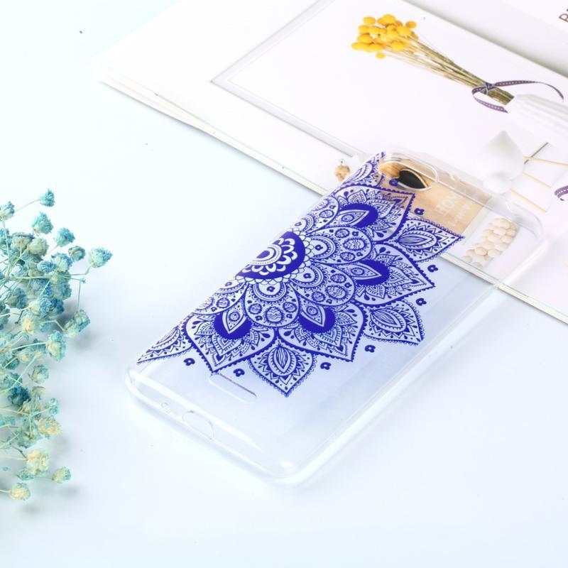 Printy zselés tok Xiaomi Redmi 6A - lila virágok