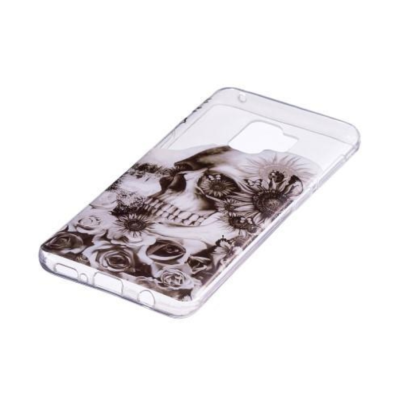 Printy zselés tok Samsung Galaxy S9 készülékhez - virágos koponya