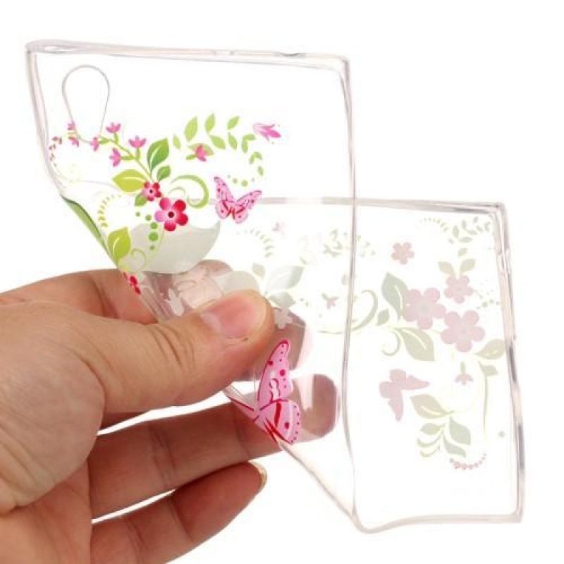 Printy zselés tok Sony Xperia L1 - virágok és pillangók