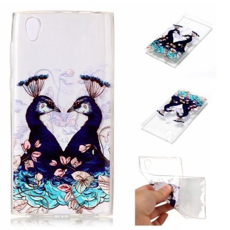 Printy zselés tok Sony Xperia L1 - pávák