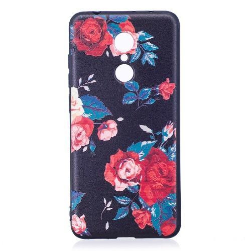 Printy zselés tok Xiaomi Redmi 5 - virágos kollázs