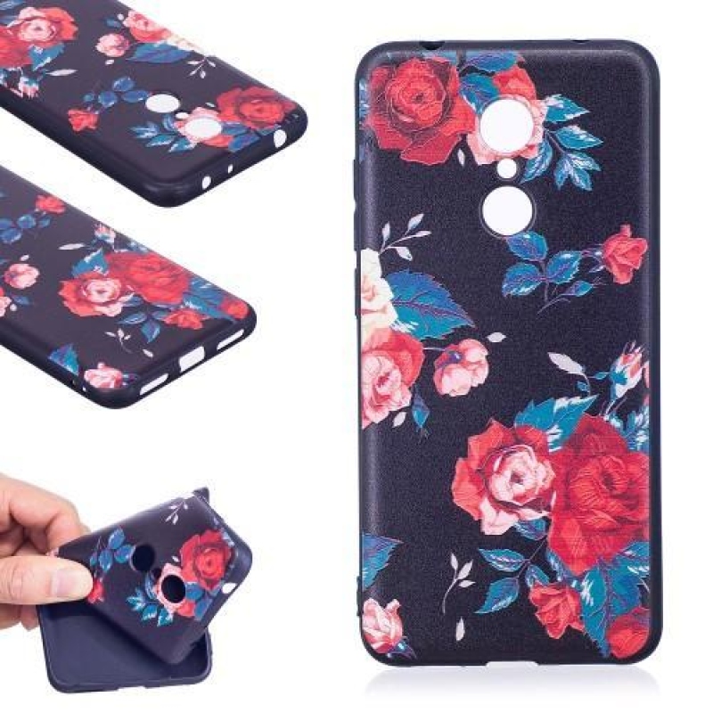 Printy zselés tok Xiaomi Redmi 5 - virágos kollázs