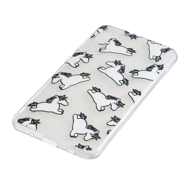 Printy zselés tok Samsung Galaxy A10 készülékhez - egyszarvúak