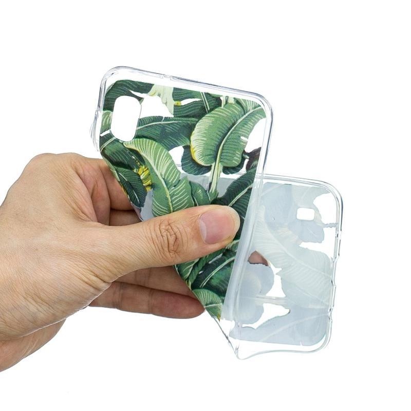 Printy zselés tok Samsung Galaxy A10 készülékhez - banánlevelek