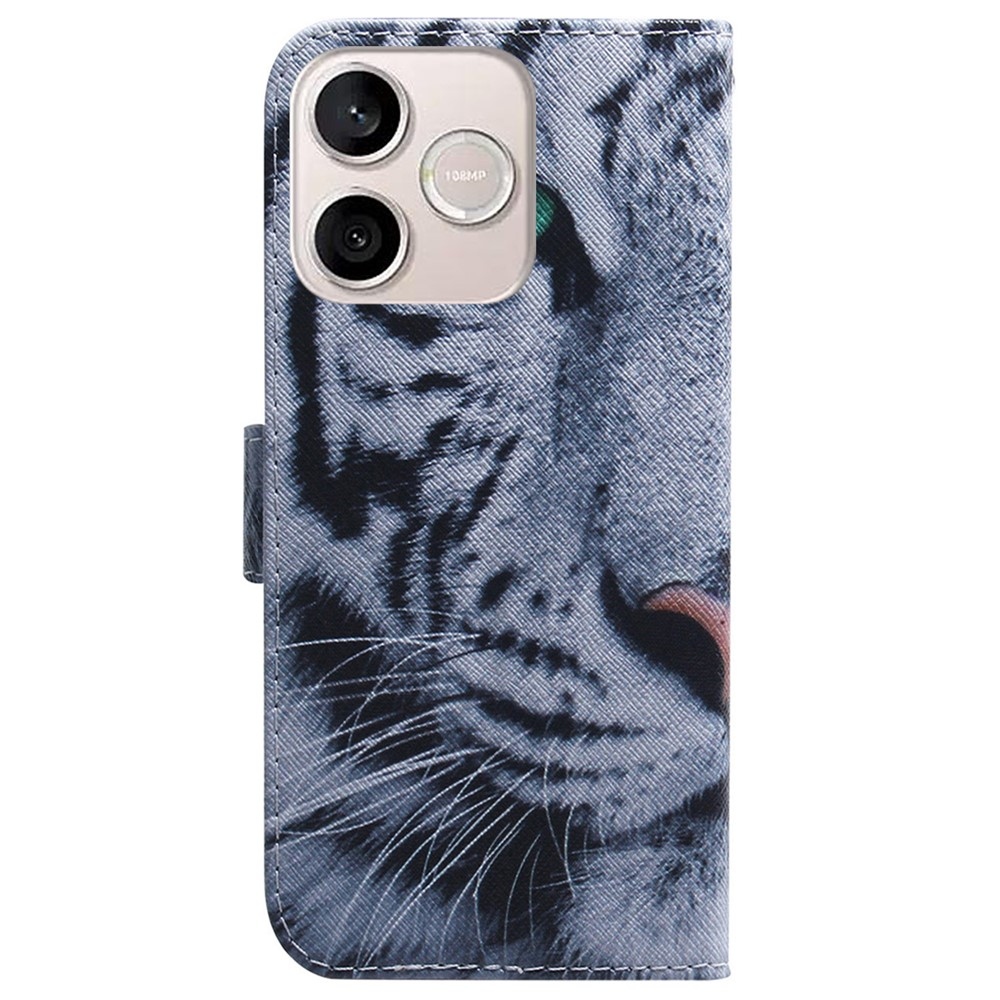 Printy könyv tok a Honor 600 Lite 5G készülékhez - fehér tigris
