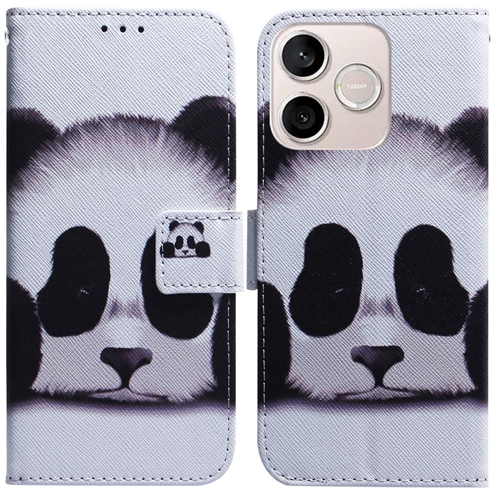 Printy könyv tok a Honor 600 Lite 5G-hez - panda