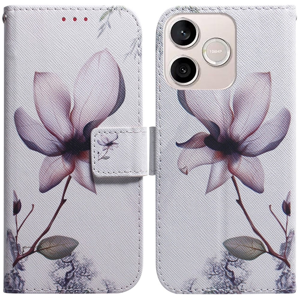 Printy könyvtáska Honor 600 Lite 5G - rózsaszín virág