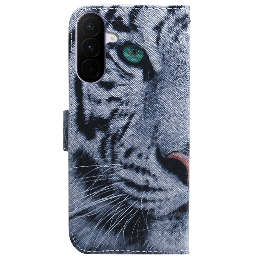 Printy könyvtáska Samsung Galaxy A27 készülékhez - fehér tigris