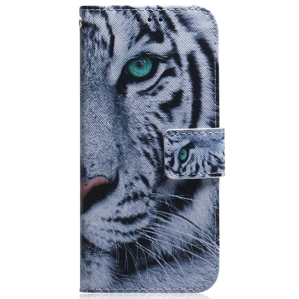 Printy könyvtáska Samsung Galaxy A27 készülékhez - fehér tigris