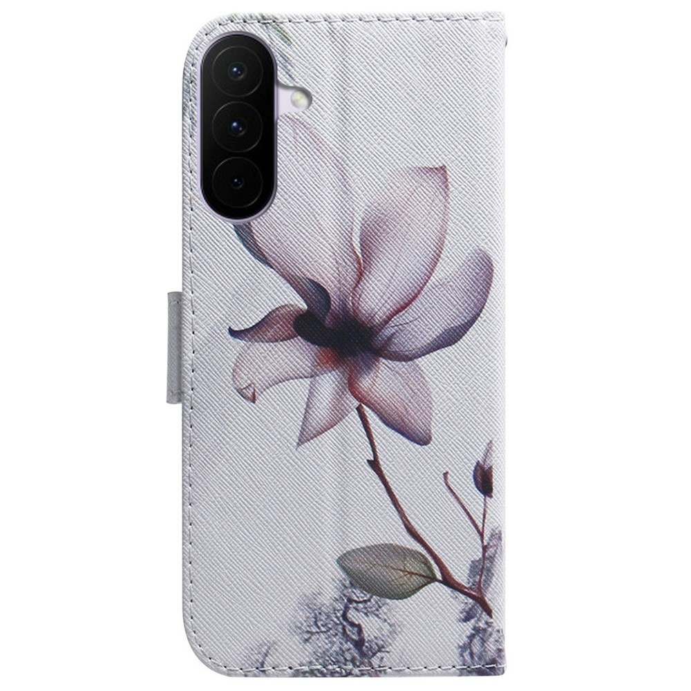 Printy könyv tok Samsung Galaxy A27 készülékhez - rózsaszín virág