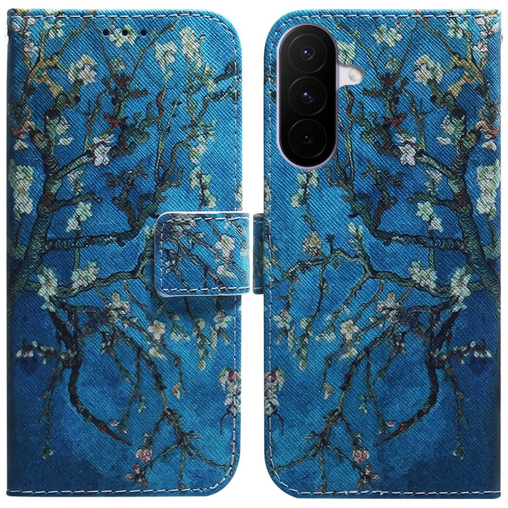 Printy könyv tok Samsung Galaxy A27 készülékhez - fa virágokkal