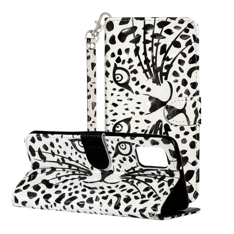 Printy pénztárca tok Samsung Galaxy A02s készülékhez (164.2x75.9x9.1mm) - leopárd színű