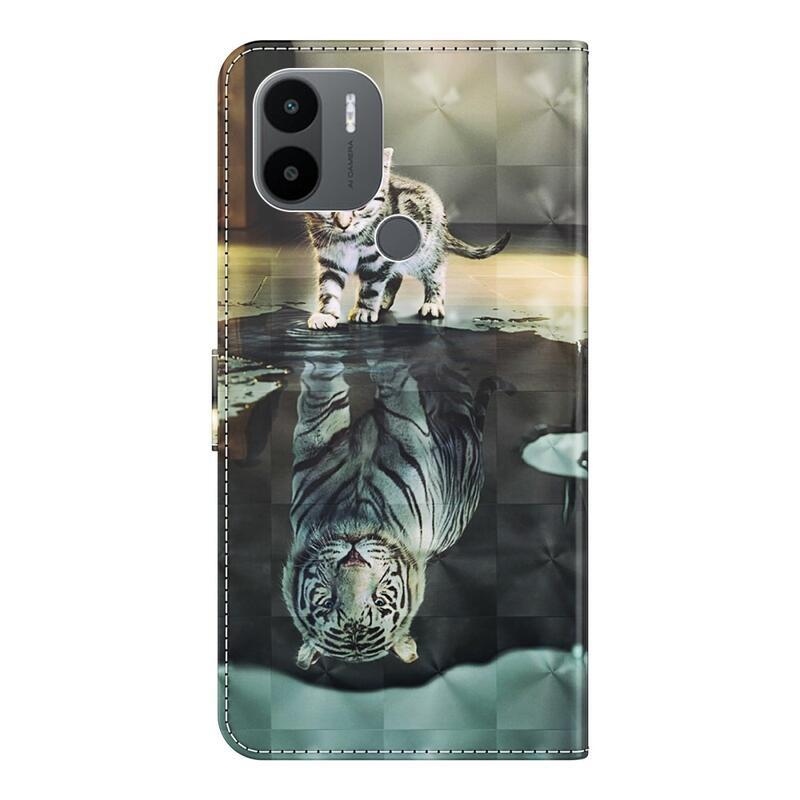 Printy pénztárca tok Xiaomi Redmi A1+/A2+ - macska és tigris tükörkép