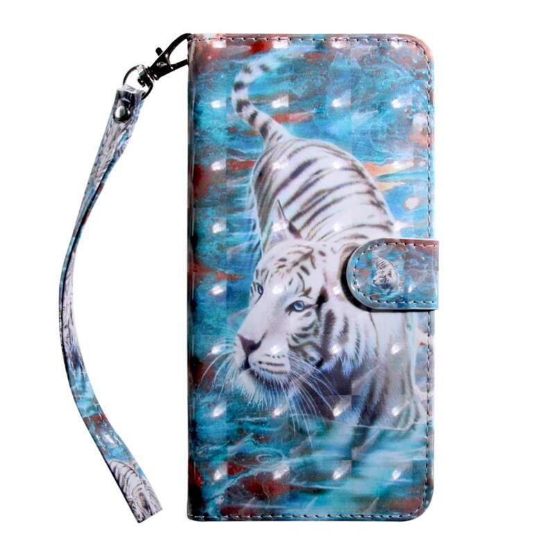 Printy pénztárca tok iPhone 13 Pro Max készülékhez - fehér tigris