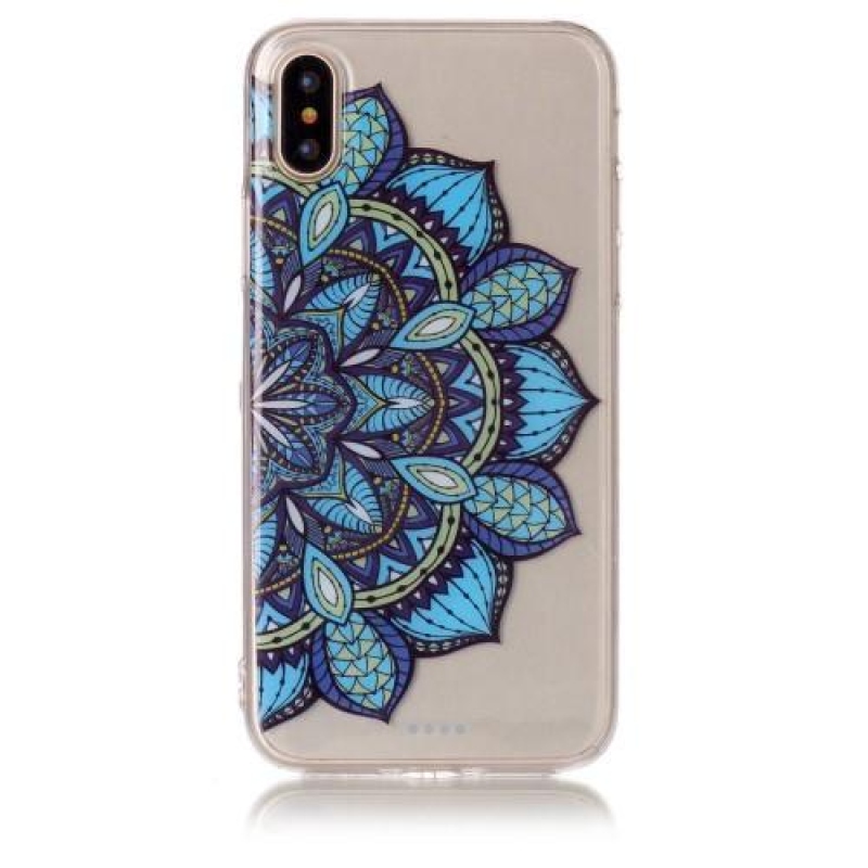 Printy átlátszó zselés tok iPhone X készülékhez - mandala - átlátszó